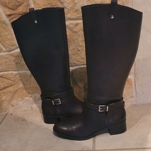 BN Alex Marie brown soft leather zip tall boots. Size 9M